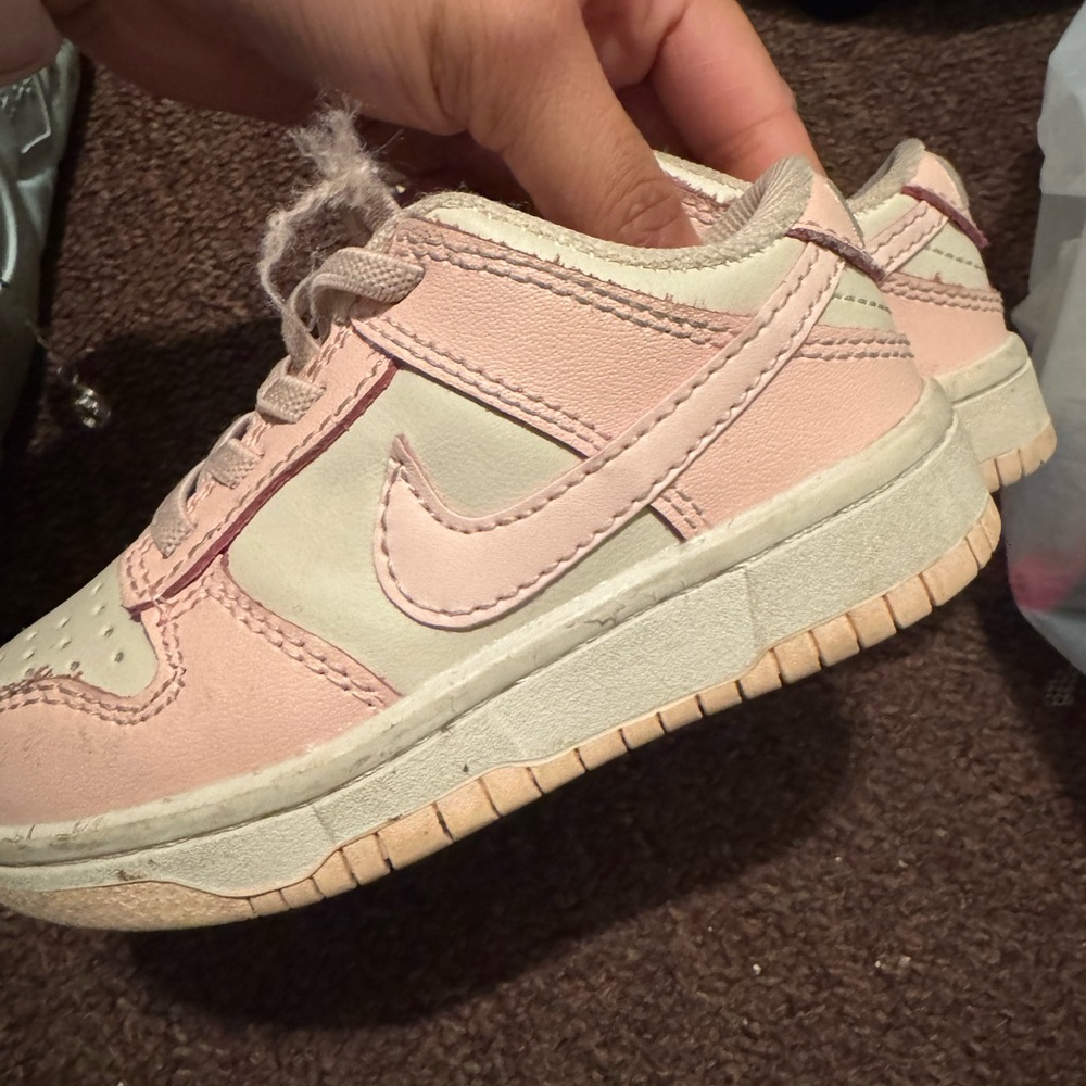 Nike baby girl pink blush dunks 6c
